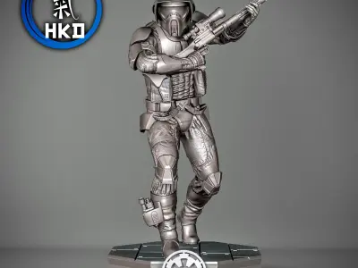 Biker Scout Trooper Fanart - Star Wars 3D print model