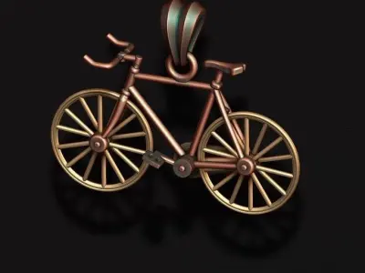Bicycle pendant 3D print model purchase