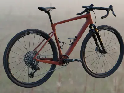 Gravel Road Carbon Bike 700C  3D model