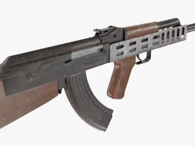 AK-47 Bullpup Low-poly 3D model