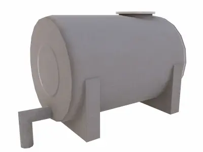 Roof Water Tank  Low-poly 3D model