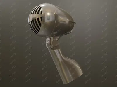 Shure 705 Rocket vintage microphone 3D model