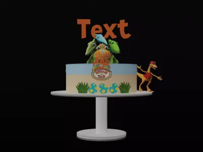 Dinasour Train Cake 3D model