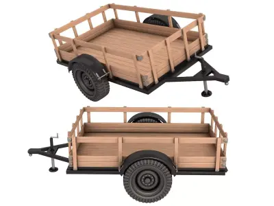 Utility Trailer 3D model get