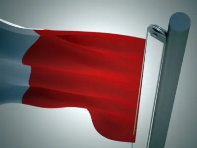 Italian flag 3D model