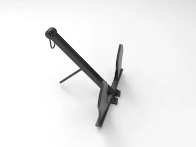 Anchor T piece of metal 3D print model