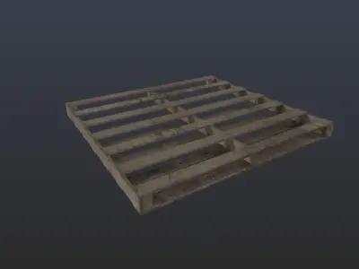 PBR Wooden Pallet Low-poly 3D model