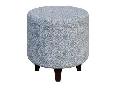 Loni Round Storage Ottoman Low-poly 3D model