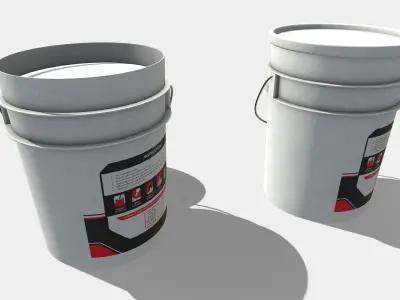 Paint Bucket Low-poly 3D model purchase