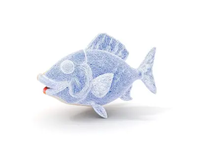Cartoon Fish Character D Model Pack Low-poly 3D model
