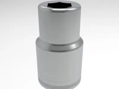 Deep Socket 5 mm 3D model