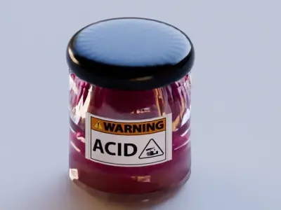 Acid bottle 3D model