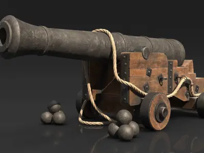 Medieval Gun 3D model