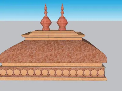 indian temple dome 3D model purchase