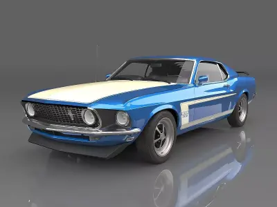 1969 Ford Mustang Boss 302 MkI 3D model
