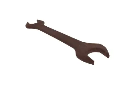 Wrench rusted Free low-poly 3D model