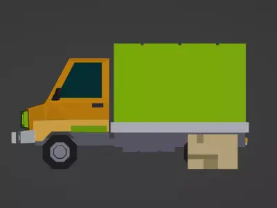 Truck Game Ready Vehicle Low-poly 3D model