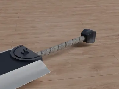 Dragon Slayer Berserk Low-poly 3D model