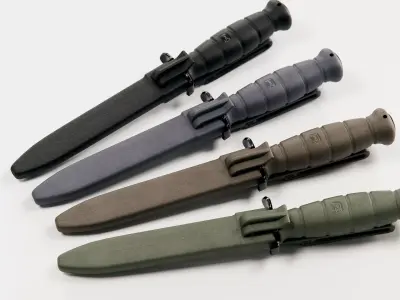 Glock Field knife FM 78 and FM 81 - color and wear variants 3D model