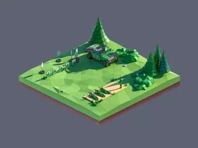 land 78A Low-poly 3D model