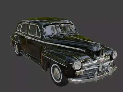 WWII Military Staff Car 3D Model Low-poly 3D model