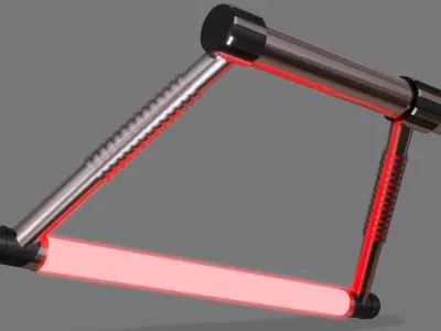 Star Wars Lightsaber-Axe Free low-poly 3D model