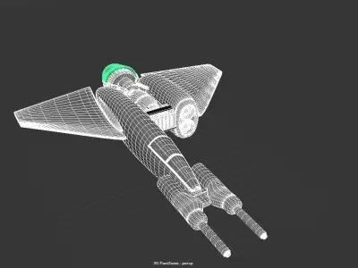 star fighter Low-poly 3D model by dynamesh1125