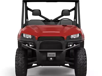 Red and Black Industrial Utility Task Vehicle 3D model