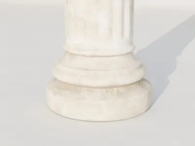 Old Columns High-Poly And Low-Poly Pack Low-poly 3D model
