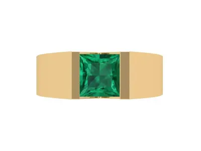 Solitaire Princess Ring 3D print model order
