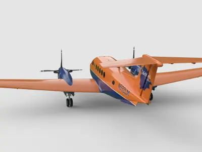 Beechcraft King Air LifeMed Alaska Livery 3D model