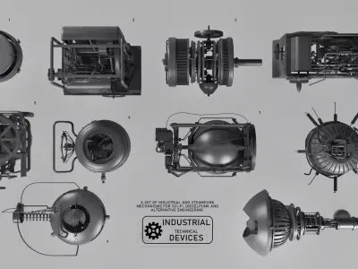 Industrial Technical Devices 3D model