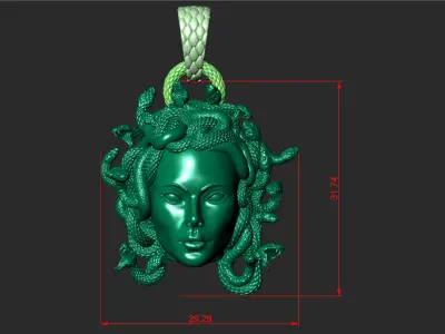 MEDUSA GORGON PENDANT 3D print model