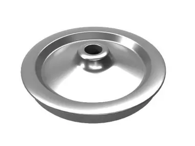 Train Wheel Low-poly 3D model