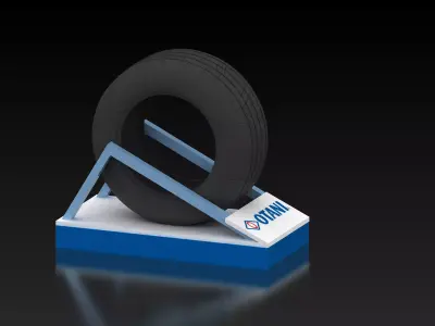 Truck Tyre Stand 3D model