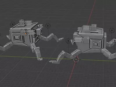 OCTO BOT Low-poly 3D model