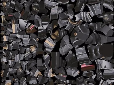 Revolver Gun 3D model get
