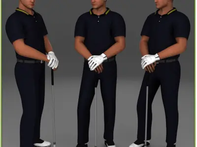  White Golf Player CG 