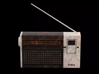 Home Old Radio Low-poly 3D model