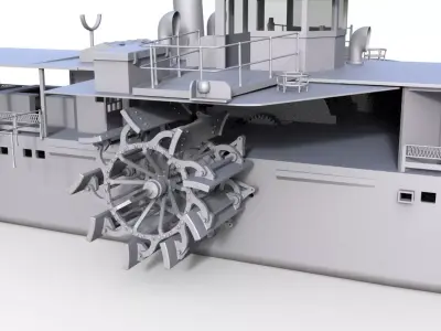 RADDAMPFER MIT BLATTSTEUERUNG PADDLE STEAMER 3D print model