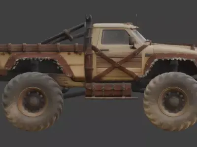 Frontier Raider Monster Truck Low-poly 3D model