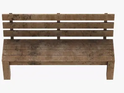 Park Bench 02 3D model