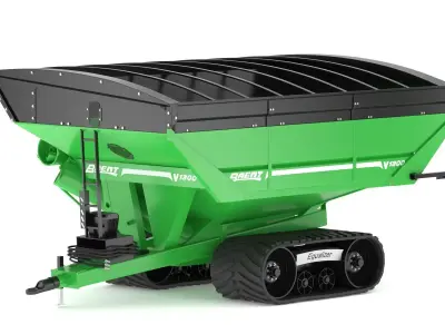 Brent V1300 Grain Cart High-Capacity Corner Auger Cart 3D model