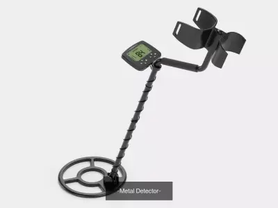 3 Metal Detectors - Realistic Detection Devices 3D Model Pack