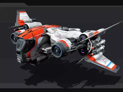 SF MUSTANG Starcraft - P52 Low-poly 3D model