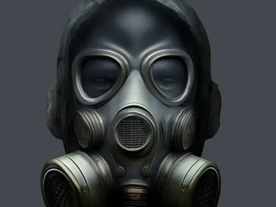 Gas mask helmet 3d model military combat Low-poly Low-poly 3D model purchase
