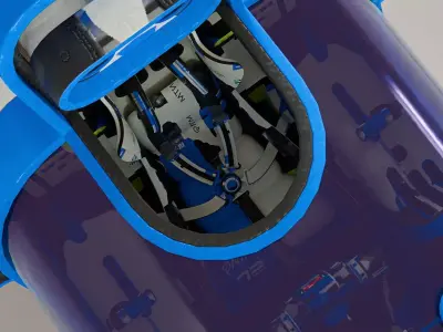 Sci-Fi Race Car 3D model