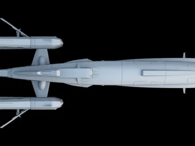 Sci Fi Space Frigate 3D model