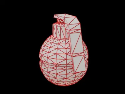 Grenade Low Poly Model Low-poly 3D model