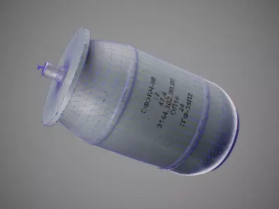 Warhead of an russian Shahed-136 Kamikaze Drone Geranium-2 Low-poly 3D model